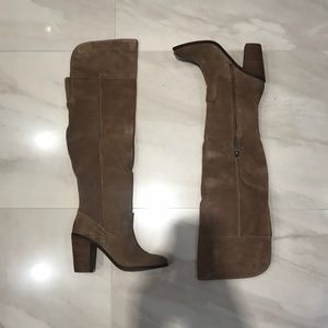 Dark Taupe Suede Over-The-Knee Boot